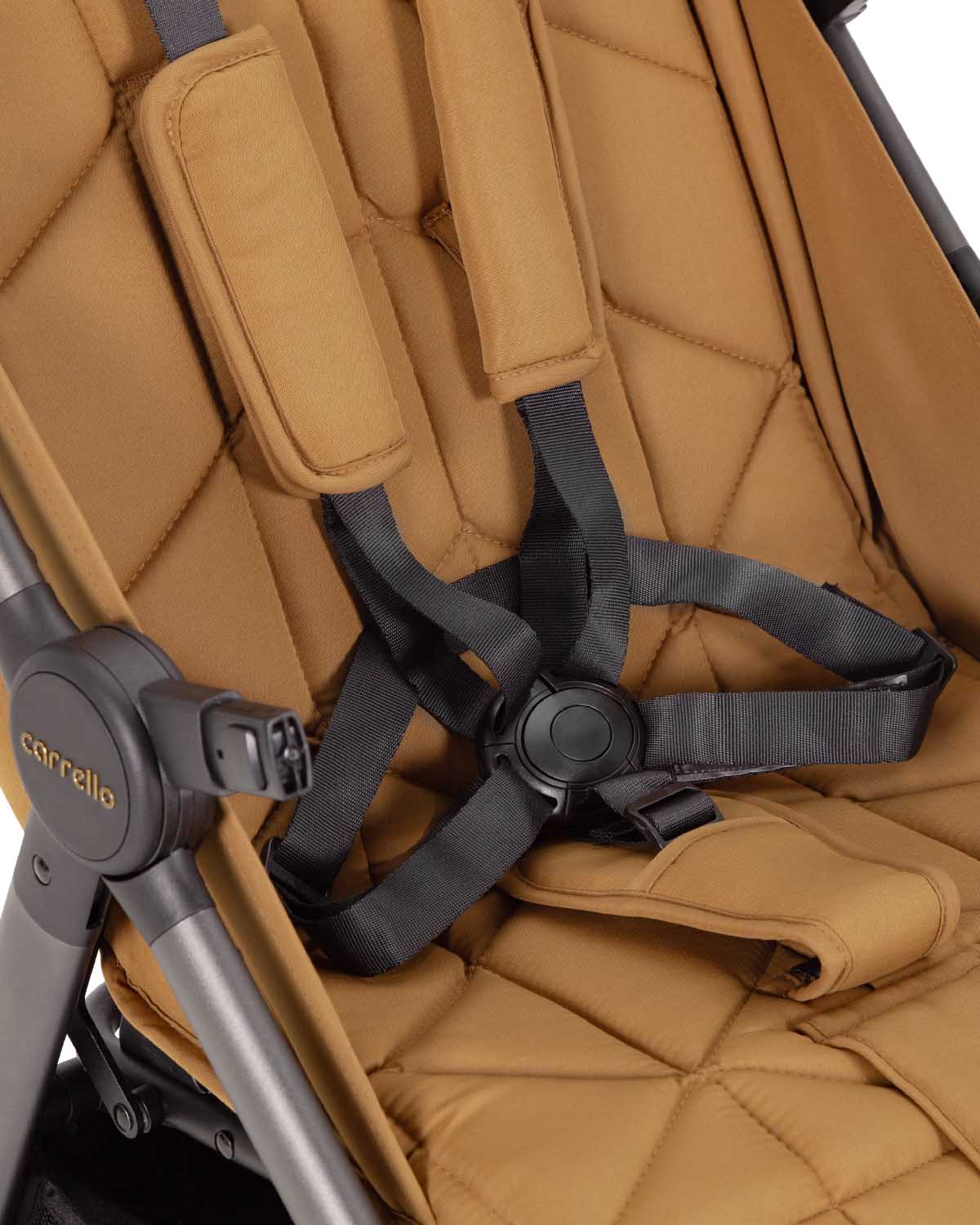 Прогулочная коляска Bravo PU 2025 Пятиточечный ремень безопасности.